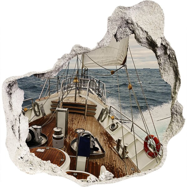 Autocollant mural trou Un yacht en mer