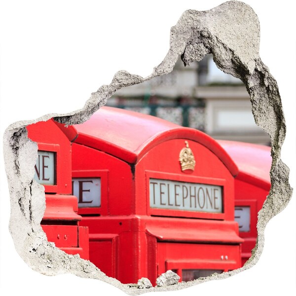 Sticker trou dans le mur cabines téléphoniques britanniques