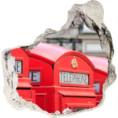 Sticker trou dans le mur cabines téléphoniques britanniques