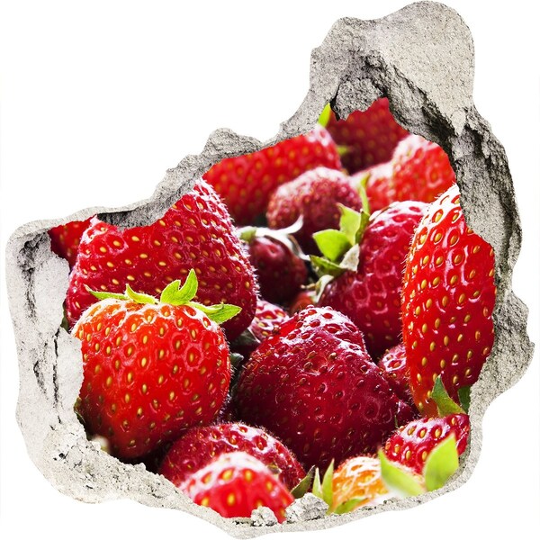 Autocollant à effet 3d trou champ de fraises