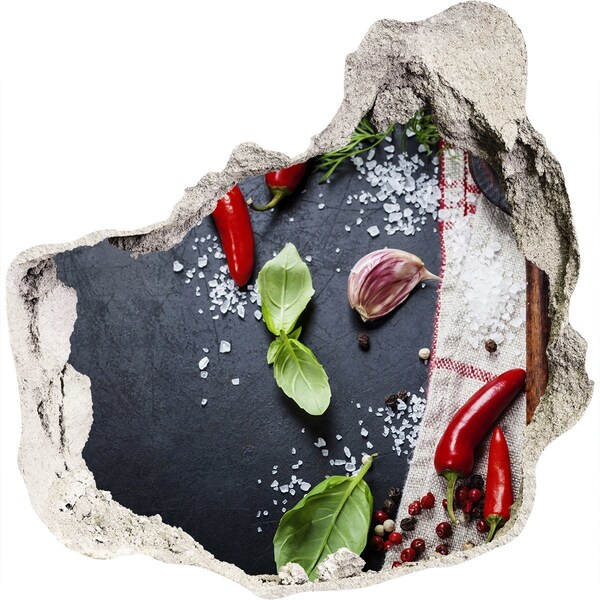 Autocollant mural trou Une cuisine pleine de saveurs