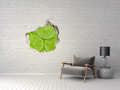 Sticker mural effet trou Paradis des Citrons