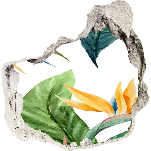 Autocollant mural trou Un paradis tropical derrière le mur