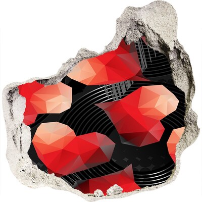 Sticker trou dans le mur Géométrie dans les déchets