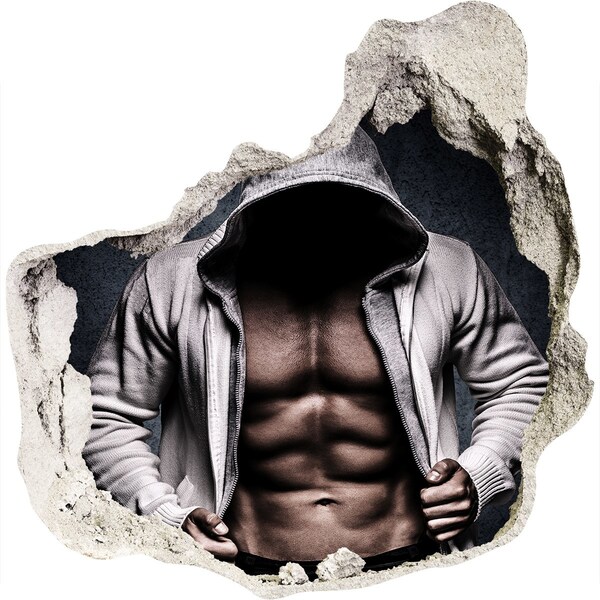 Sticker trou dans le mur Entraînement intense en style urbain