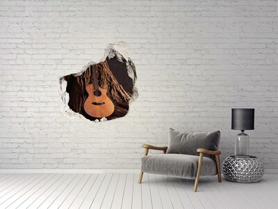 Sticker trou dans le mur Guitare dans la nature