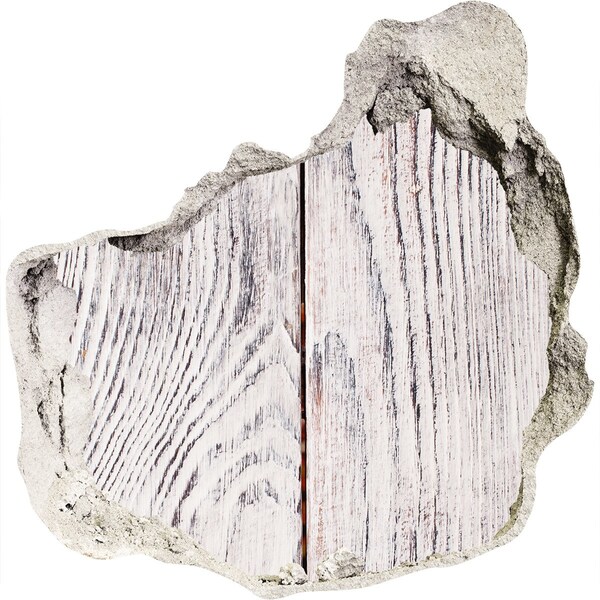 Sticker trou dans le mur Planche de bois dans un mur endommagé