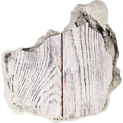 Sticker trou dans le mur Planche de bois dans un mur endommagé