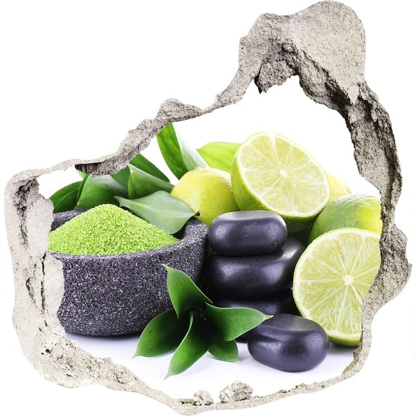 Sticker trou dans le mur agrumes et herbes fraîches