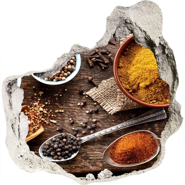 Sticker trou dans le mur épices de cuisine