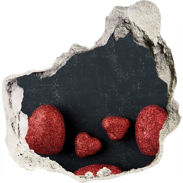 Autocollant à effet 3d trou Un cœur en ruines