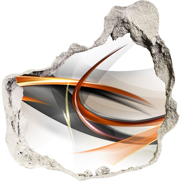 Sticker mural effet trou Fuite de couleur abstraite