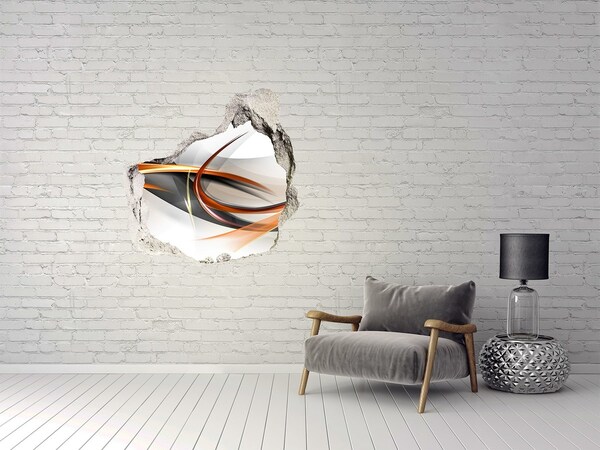 Sticker mural effet trou Fuite de couleur abstraite