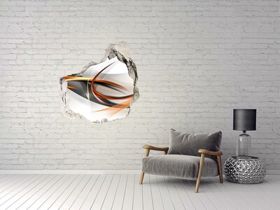 Sticker mural effet trou Fuite de couleur abstraite