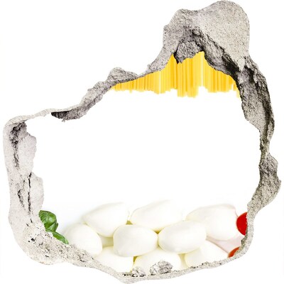 Autocollant à effet 3d trou Un festin italien dans un boui-boui.