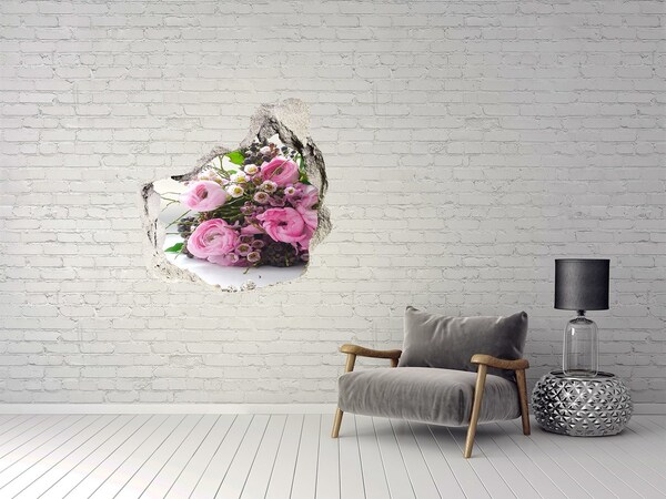 Autocollant mural trou Bouquet de fleurs Hole in the Wall