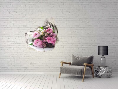 Autocollant mural trou Bouquet de fleurs Hole in the Wall