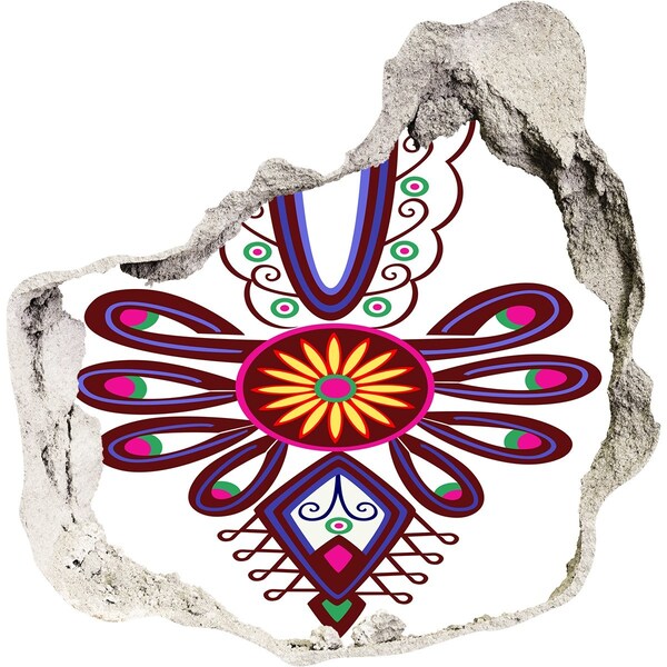 Autocollant à effet 3d trou Motifs ethniques colorés