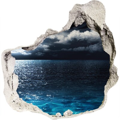 Autocollant mural trou Vue nocturne de la mer