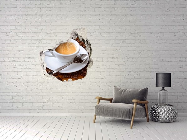 Sticker mural effet trou Café de style industriel