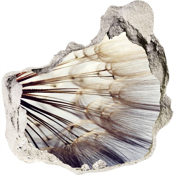 Sticker mural effet trou Un rêve floral en béton