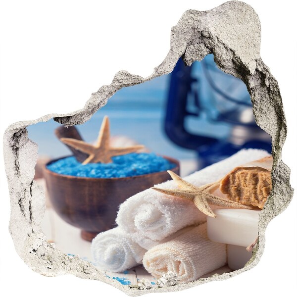 Sticker trou dans le mur Détendez-vous au spa en bord de mer