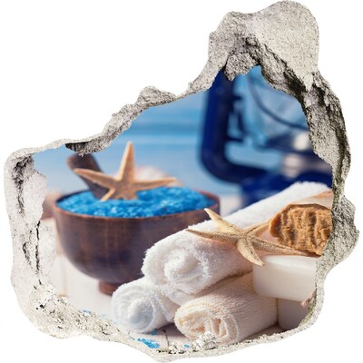 Sticker trou dans le mur Détendez-vous au spa en bord de mer