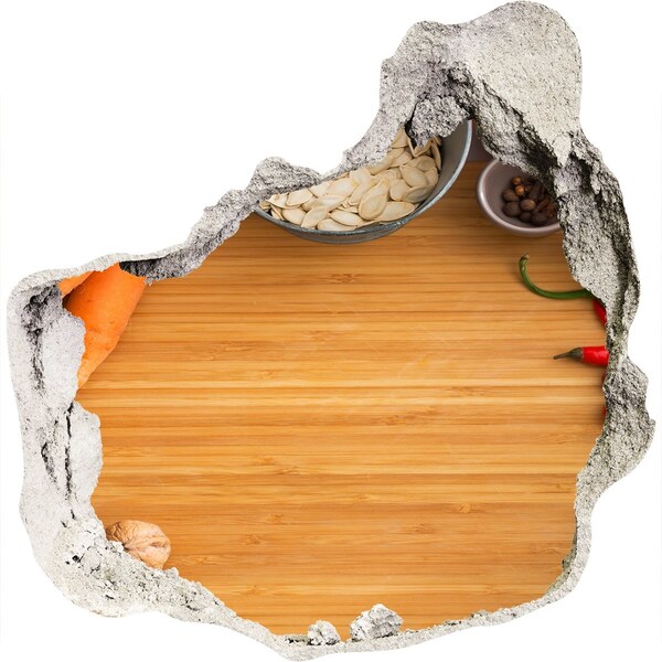 Autocollant mural trou Vue de la cuisine depuis derrière le mur