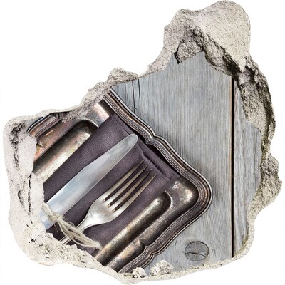 Sticker trou dans le mur Une charmante salle à manger de style rustique