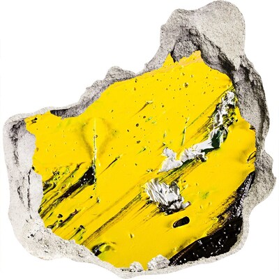 Autocollant à effet 3d trou Trou doré dans le béton