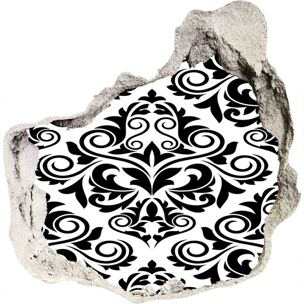 Autocollant mural trou Motif de style baroque