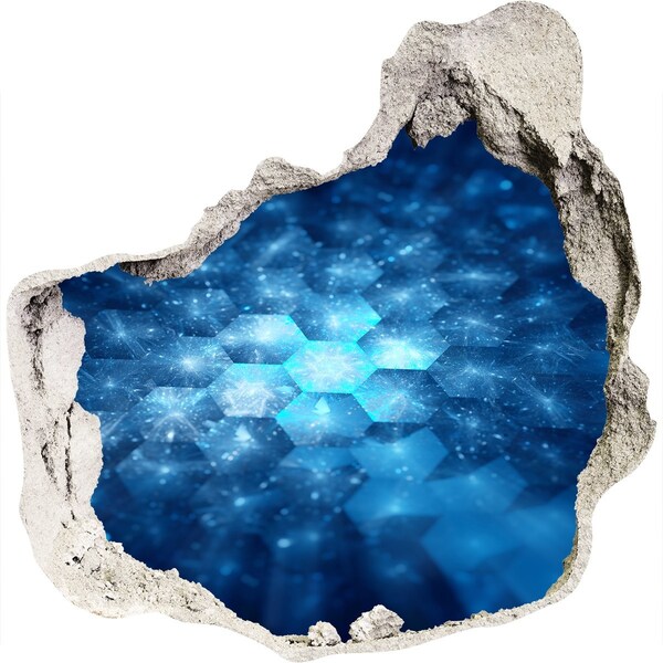 Sticker trou dans le mur L'espace cosmique derrière le mur