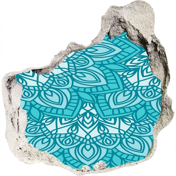Autocollant mural trou Motif turquoise
