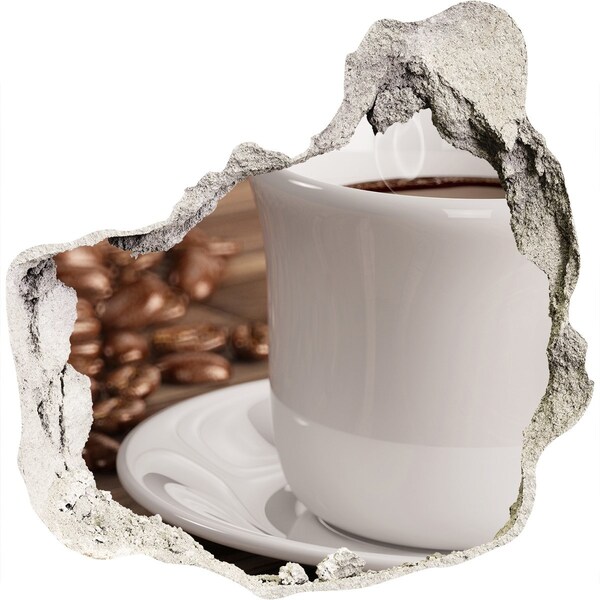 Sticker trou dans le mur Fond d'écran de café et de grains de café