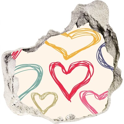 Sticker trou dans le mur Cœur sur le mur