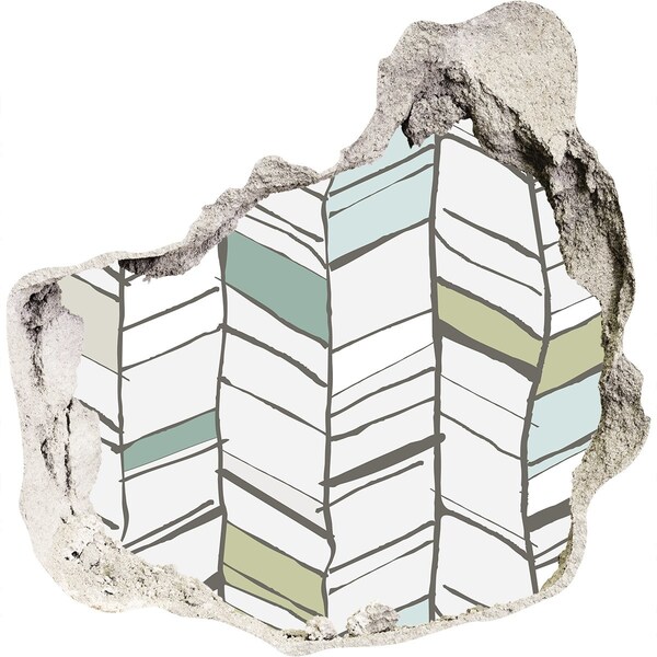 Sticker mural effet trou Intérieur de style scandinave