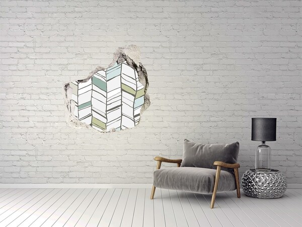 Sticker mural effet trou Intérieur de style scandinave