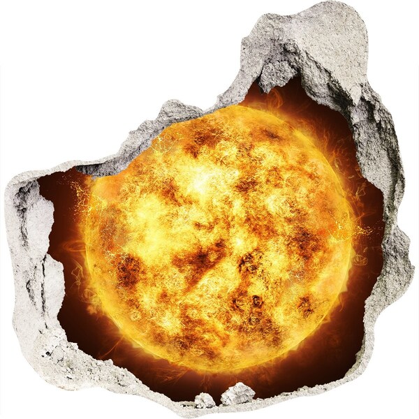 Autocollant mural trou explosion solaire