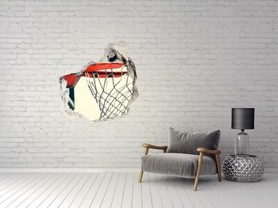 Sticker trou dans le mur Lancer de basket par-dessus le mur
