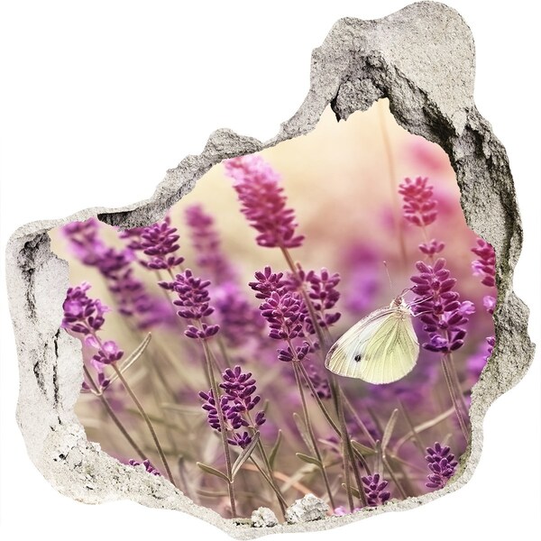 Autocollant mural trou Un paradis fleuri avec un papillon