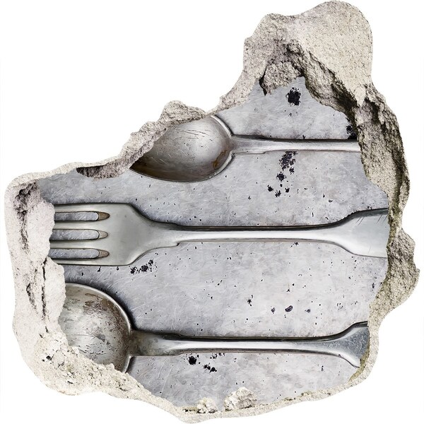 Autocollant mural trou Un mur délabré donnant sur les couverts