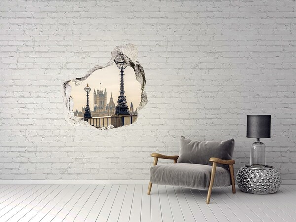 Sticker trou dans le mur Vue de Londres