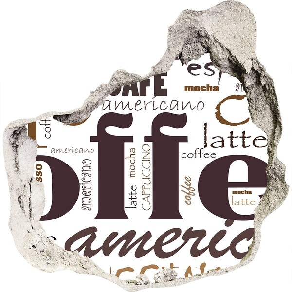 Sticker trou dans le mur Oasis de café