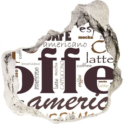 Sticker trou dans le mur Oasis de café