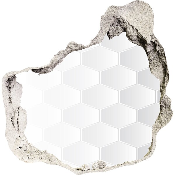 Autocollant à effet 3d trou Mur brisé à motif hexagonal