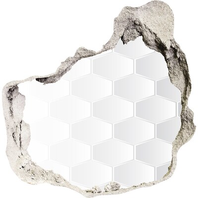 Autocollant à effet 3d trou Mur brisé à motif hexagonal