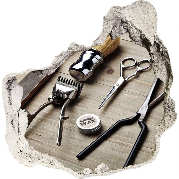 Autocollant à effet 3d trou Atelier de coiffure