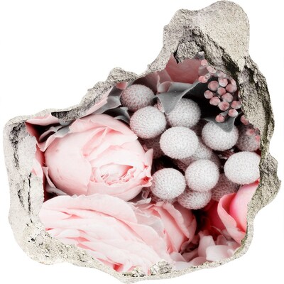 Sticker trou dans le mur Un paradis fleuri derrière le mur