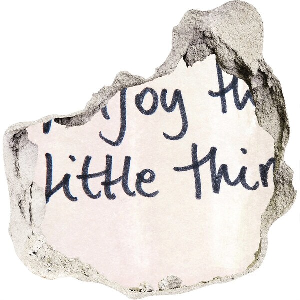 Sticker mural effet trou Un mur endommagé avec une inscription