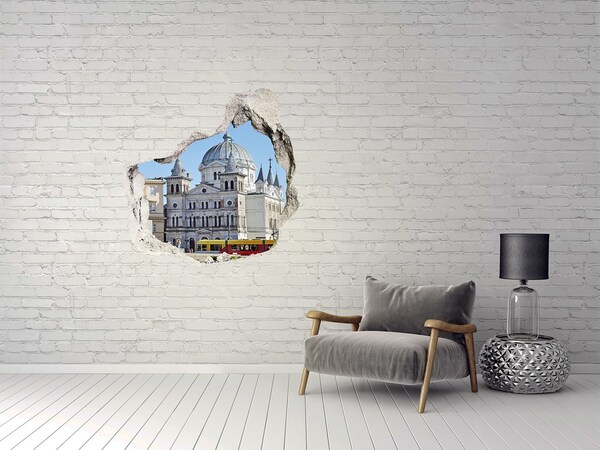 Autocollant à effet 3d trou Plac wolności łódź grès